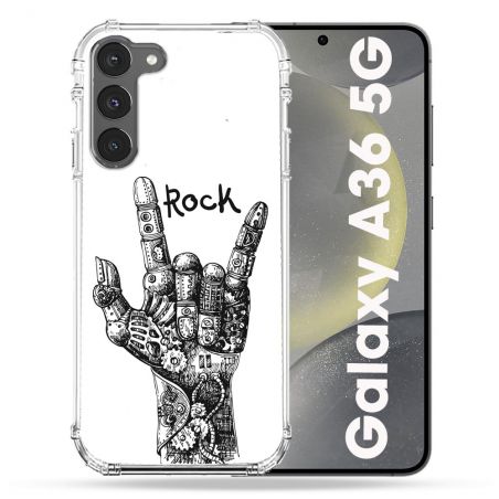 Coque Renforcée Pour Samsung Galaxy A36 5G Musique Rock Main