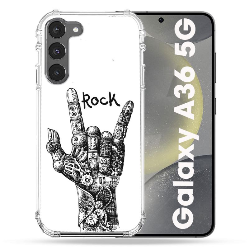 Coque Renforcée Pour Samsung Galaxy A36 5G Musique Rock Main