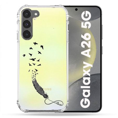 Coque Transparente Pour Samsung Galaxy A26 5G Plume Infini