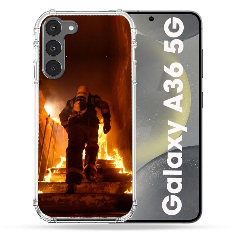 Coque Renforcée Pour Samsung Galaxy A36 5G Pompier Escalier
