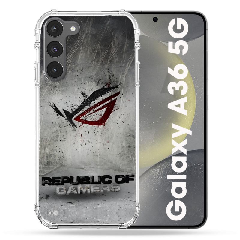 Coque Renforcée Pour Samsung Galaxy A36 5G ROG Gris