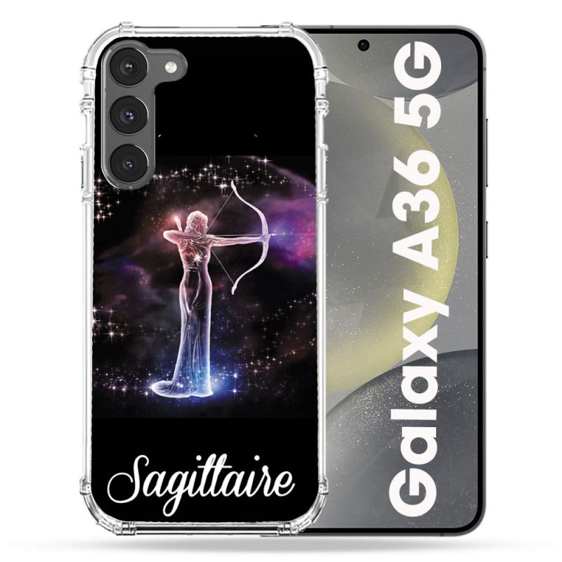 Coque Renforcée Pour Samsung Galaxy A36 5G Signe Zodiaque 2 Sagittaire