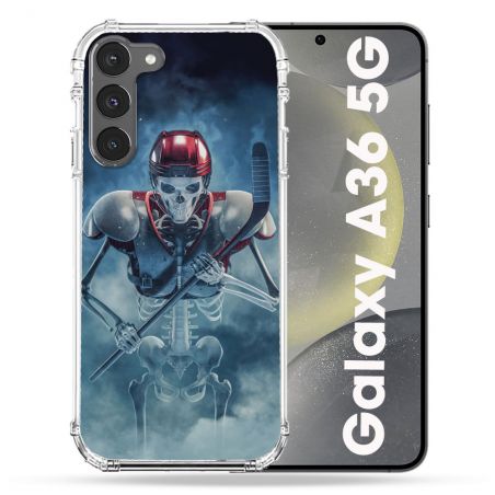 Coque Renforcée Pour Samsung Galaxy A36 5G Sport Hockey Squelette