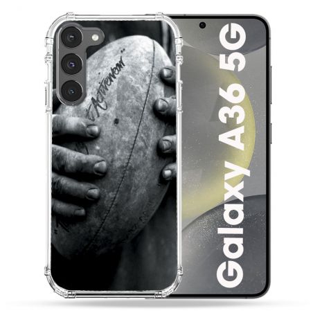 Coque Renforcée Pour Samsung Galaxy A36 5G Sport Rugby Ballon Vintage