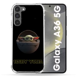 Coque Renforcée Pour Samsung Galaxy A36 5G Star Wars - Yoda bebe noir