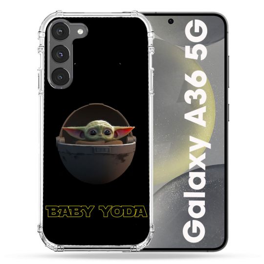 Coque Renforcée Pour Samsung Galaxy A36 5G Star Wars - Yoda bebe noir