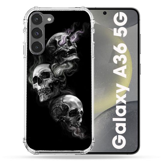 Coque Renforcée Pour Samsung Galaxy A36 5G Tete de Mort Triple