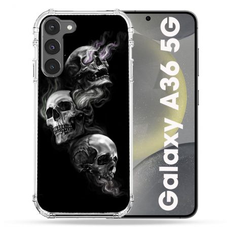Coque Renforcée Pour Samsung Galaxy A36 5G Tete de Mort Triple