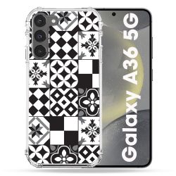 Coque Renforcée Pour Samsung Galaxy A36 5G Texture Carreau Ciment Noir