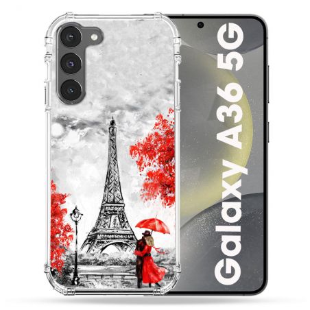 Coque Renforcée Pour Samsung Galaxy A36 5G Voyage France Paris Rouge