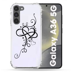 Coque Transparente Pour Samsung Galaxy A36 5G Cœur infini