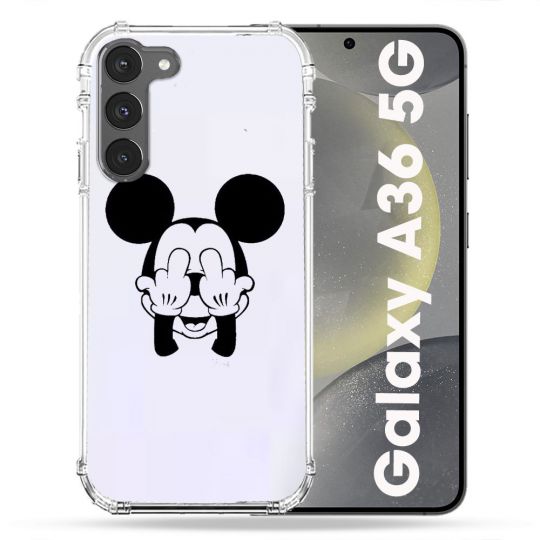 Coque Transparente Pour Samsung Galaxy A36 5G Mickey doigt