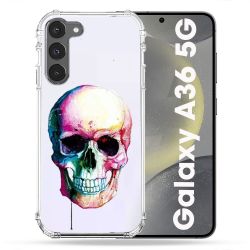 Coque Transparente Pour Samsung Galaxy A36 5G Skull Head Crane Colore