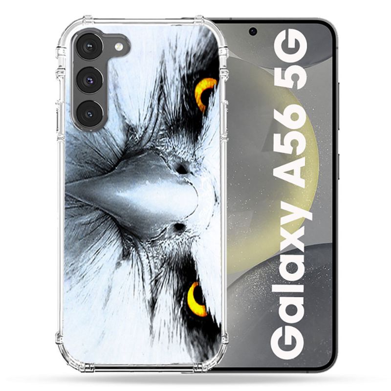 Coque Renforcée Pour Samsung Galaxy A56 5G Animal Aigle Royal Blanc