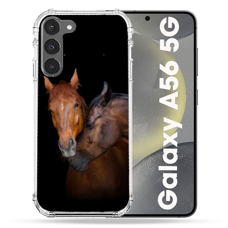 Coque Renforcée Pour Samsung Galaxy A56 5G Animal Cheval Marron