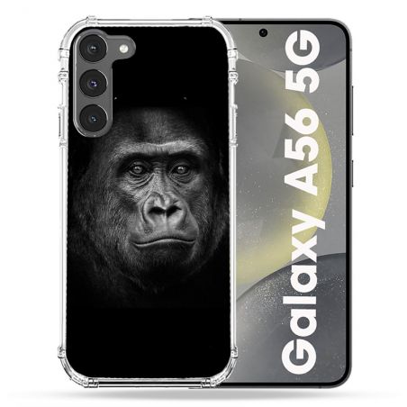 Coque Renforcée Pour Samsung Galaxy A56 5G Animal Gorille Noir