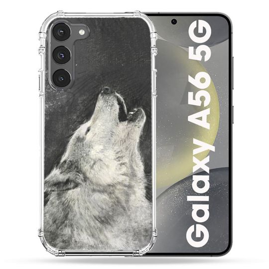 Coque Renforcée Pour Samsung Galaxy A56 5G Animal Loup Hurlement