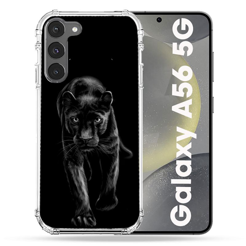 Coque Renforcée Pour Samsung Galaxy A56 5G Animal Panthère Noire