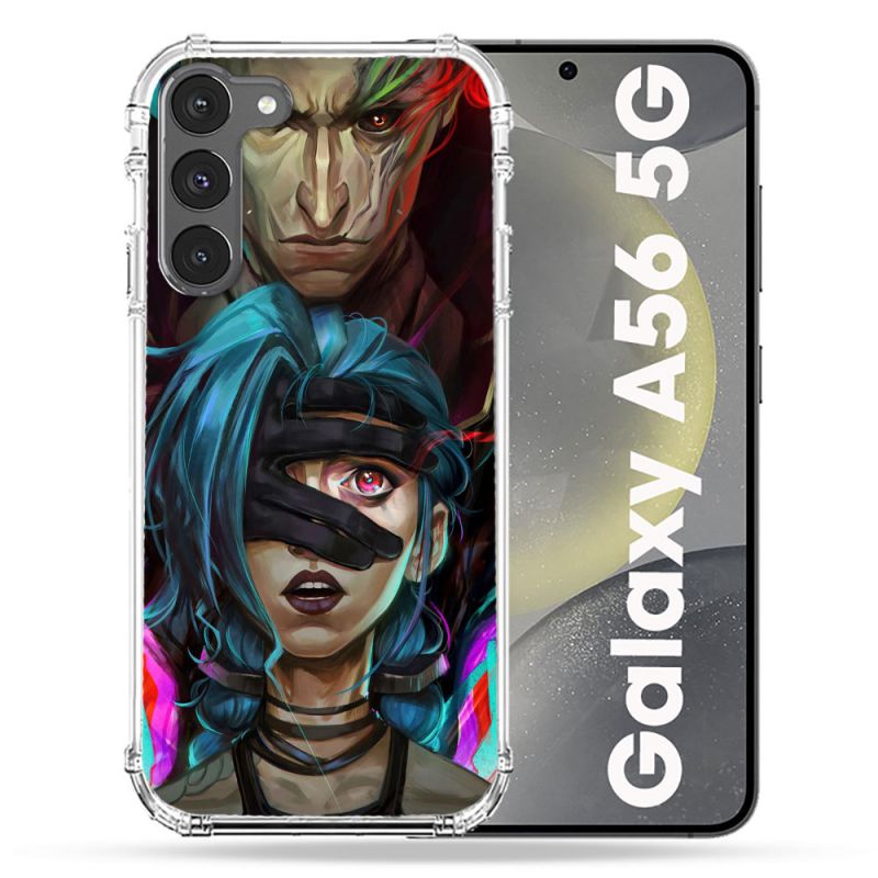 Coque Renforcée Pour Samsung Galaxy A56 5G Arcane Jynx Bleu
