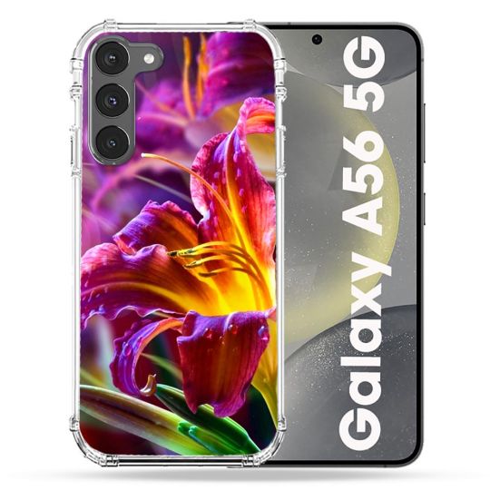 Coque Renforcée Pour Samsung Galaxy A56 5G Fleur Lys Color