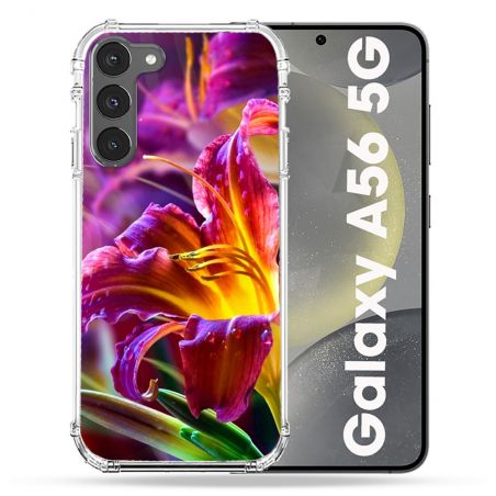 Coque Renforcée Pour Samsung Galaxy A56 5G Fleur Lys Color