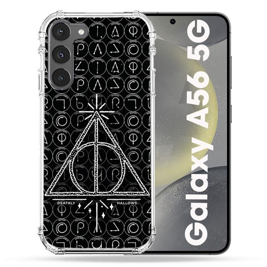 Coque Renforcée Pour Samsung Galaxy A56 5G Harry Potter Hollows Triangle Noir