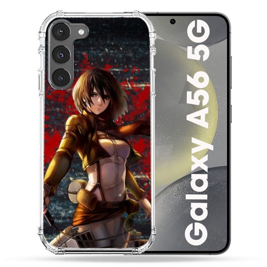 Coque Renforcée Pour Samsung Galaxy A56 5G Manga Attaque Titans Mikasa