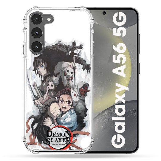 Coque Renforcée Pour Samsung Galaxy A56 5G Manga Demon Slayer Blanc