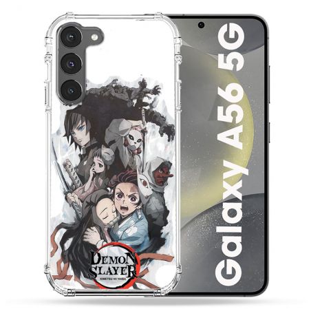 Coque Renforcée Pour Samsung Galaxy A56 5G Manga Demon Slayer Blanc