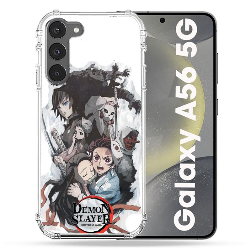 Coque Renforcée Pour Samsung Galaxy A56 5G Manga Demon Slayer Blanc