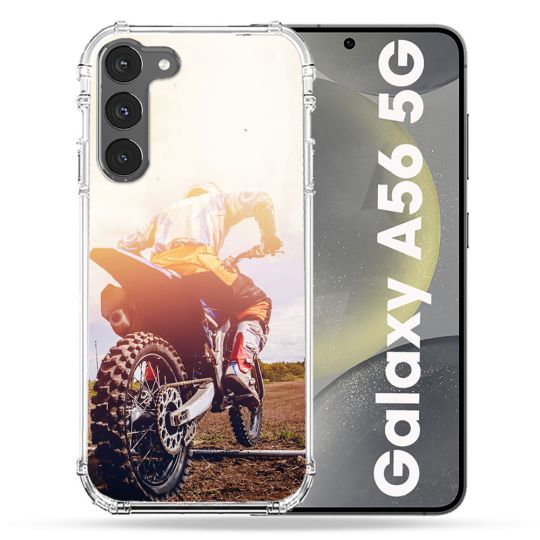 Coque Renforcée Pour Samsung Galaxy A56 5G Moto Cross Soleil