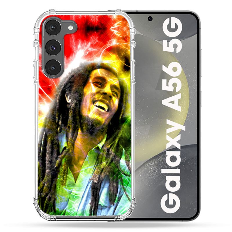 Coque Renforcée Pour Samsung Galaxy A56 5G Musique Bob Marley Color