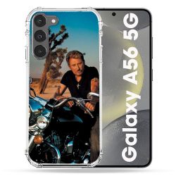 Coque Renforcée Pour Samsung Galaxy A56 5G Musique Johnny Hallyday Moto