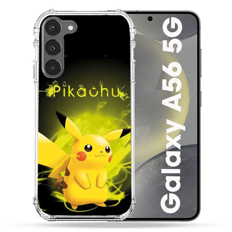 Coque Renforcée Pour Samsung Galaxy A56 5G Pokemon Pikachu Eclair