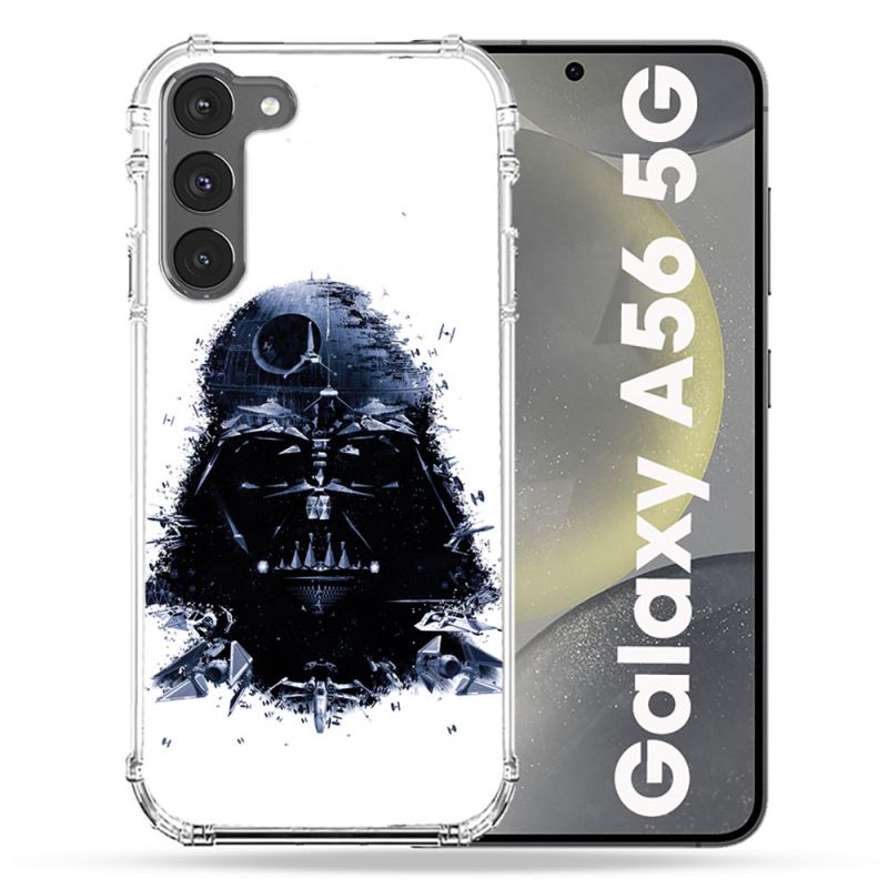 Coque Renforcée Pour Samsung Galaxy A56 5G Star Wars - Dark Vador Blanc