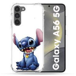 Coque Renforcée Pour Samsung Galaxy A56 5G Stitch Blanc