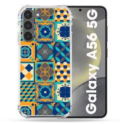 Coque Renforcée Pour Samsung Galaxy A56 5G Texture Carreau Ciment Orange