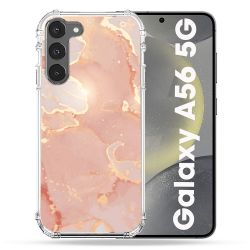 Coque Renforcée Pour Samsung Galaxy A56 5G Texture Marbre Rose