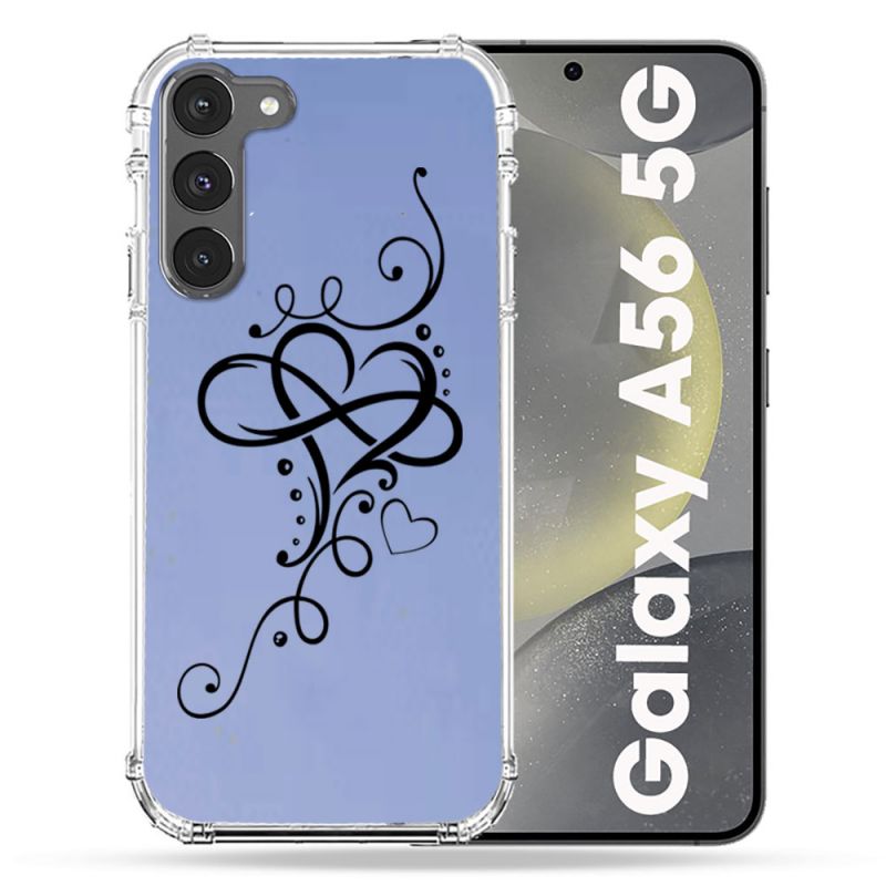 Coque Transparente Pour Samsung Galaxy A56 5G Cœur infini