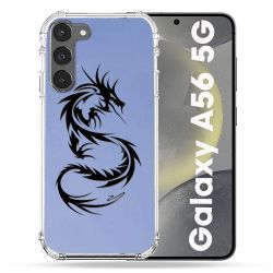 Coque Transparente Pour Samsung Galaxy A56 5G Dragon Noir
