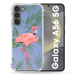 Coque Transparente Pour Samsung Galaxy A56 5G Flamant Rose