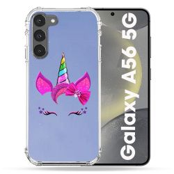 Coque Transparente Pour Samsung Galaxy A56 5G Licorne Paillette