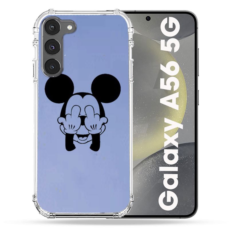 Coque Transparente Pour Samsung Galaxy A56 5G Mickey doigt