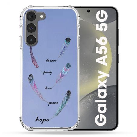 Coque Transparente Pour Samsung Galaxy A56 5G Plume Couleur