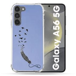 Coque Transparente Pour Samsung Galaxy A56 5G Plume Infini