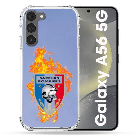 Coque Transparente Pour Samsung Galaxy A56 5G Pompier Feu