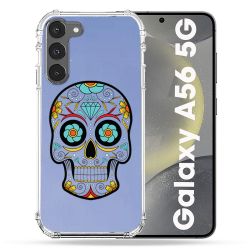 Coque Transparente Pour Samsung Galaxy A56 5G Tete Mort Color