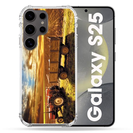Coque Renforcée Pour Samsung Galaxy S25 Agriculture Tracteur Color