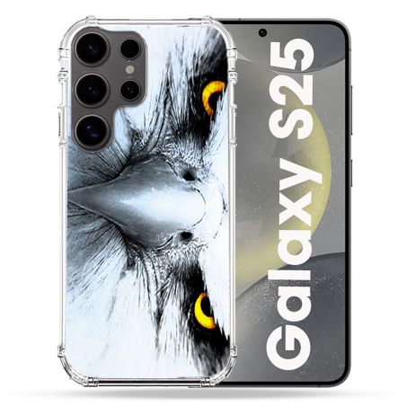 Coque Renforcée Pour Samsung Galaxy S25 Animal Aigle Royal Blanc