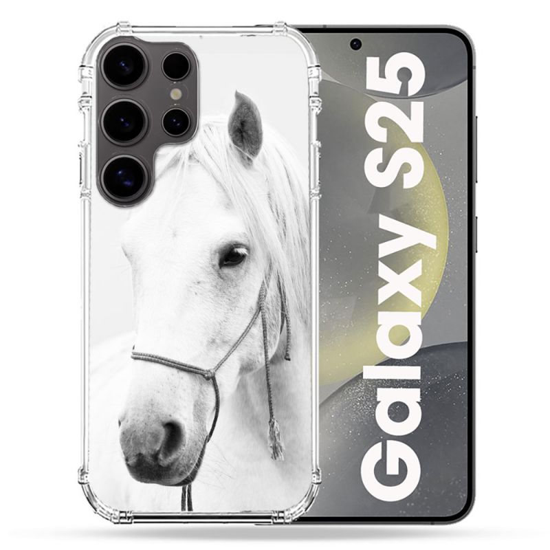 Coque Renforcée Pour Samsung Galaxy S25 Animal Cheval Cristal